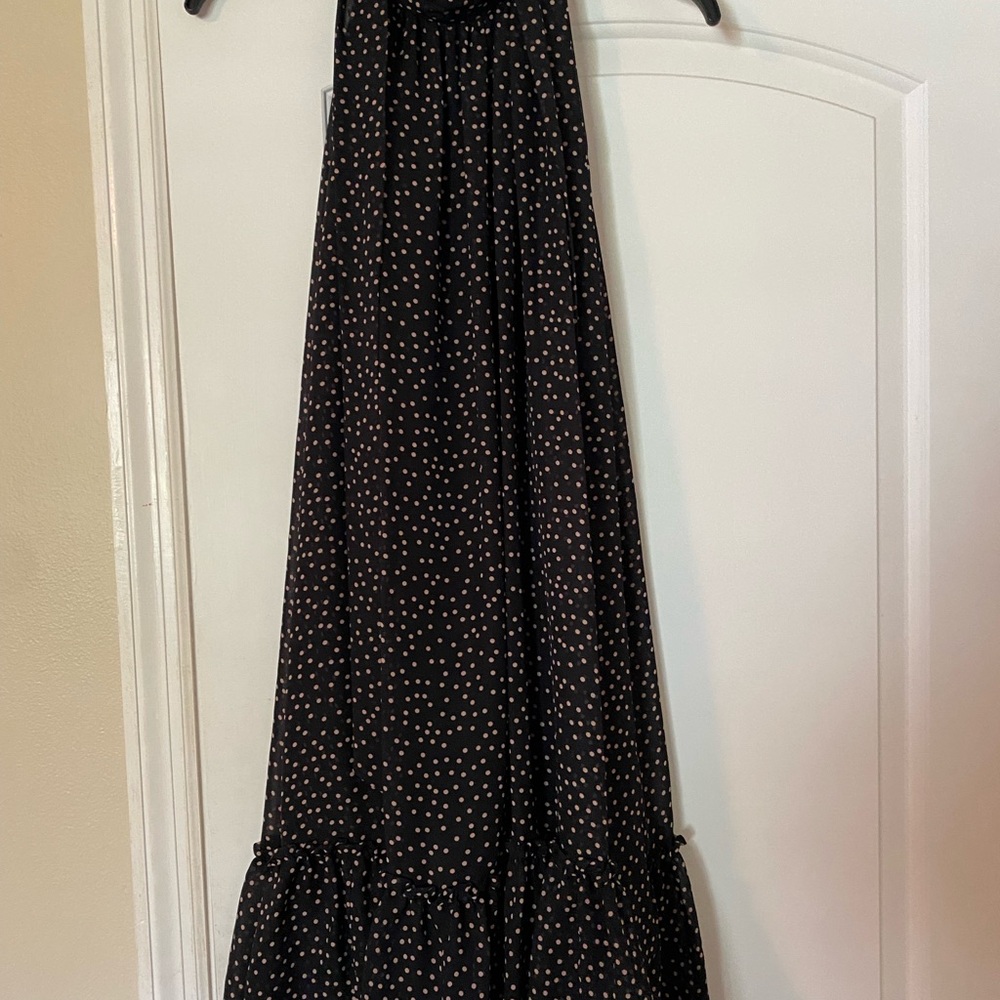 Taylor Black and brown Polka Dot Dress